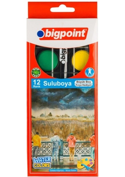 Suluboya 12 Renk Büyük Boy