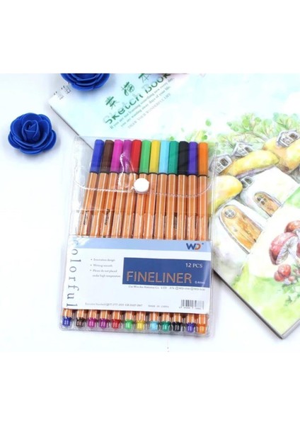 Yeşil Kırtasiye 12 Li Renkli Kalem Fineliner Set fırsatları