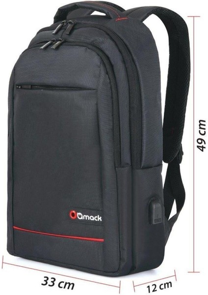 MCC-007 17.3&quot; Office USB Girişli Notebook Sırt Çantası