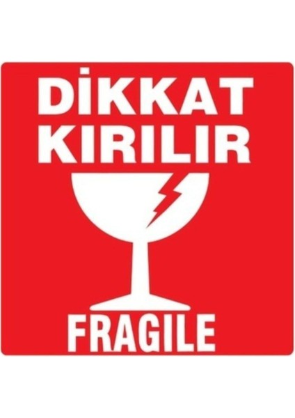 Dikkat Kırılır Etiketi 100*100 1000 Adet
