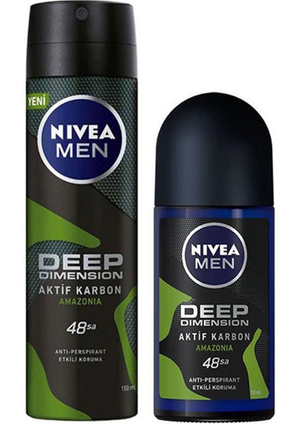 Men Deep Dimension Amazonia Roll-On 50 ml + Deodorant 150 ml L