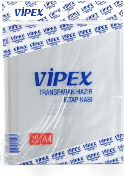 Şeffaf Yapışkanlı Hazır Kitap Kabı 10 Lu A4