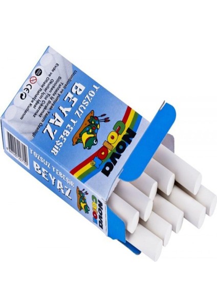 Nova Tozsuz Tebeşir 10'lu Beyaz Tebeşir NC-4110