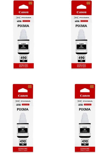 GI-490 Pixma G1400 Orjinal 4'lü Siyah Mürekkep