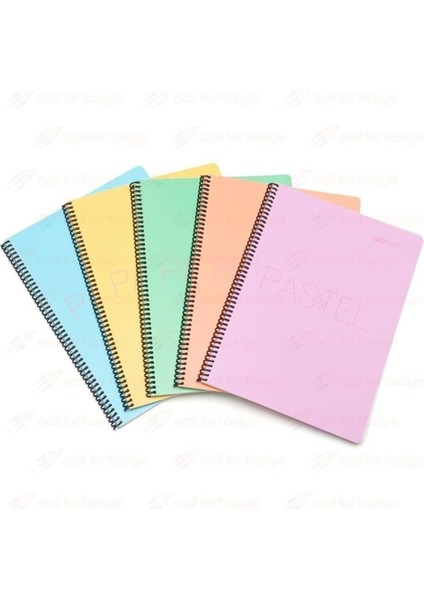 Mynote Yayınları Mynote Spiralli Telli Pp Kapak A4- 3 Adet 60 Yaprak Kareli + 2 Adet Çizgili 60 Yaprak Defter 5 Tane
