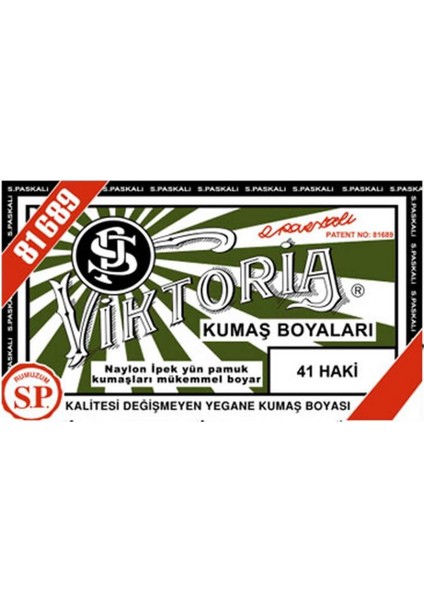 Kumaş Boyası Haki (Adet) Viktoria