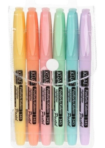 Kalem Tipi Pastel Fosforlu Işaretleme Kalemi 6'lı Paket modelleri