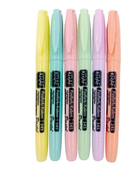 Kalem Tipi Pastel Fosforlu Işaretleme Kalemi 6'lı Paket fırsatları
