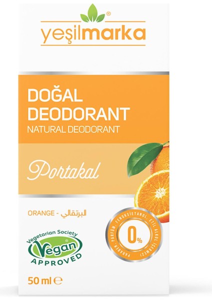 Doğal Deodorant– Portakal- Vegan- Alkolsüz- Parabensiz- Aluminyum Kimyasalı Içermez fiyatları