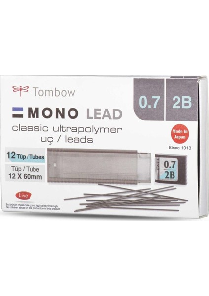 Mono Lead 0.7mm 2b Min (Uç) 12'li Kutu Özt-Mono Lead