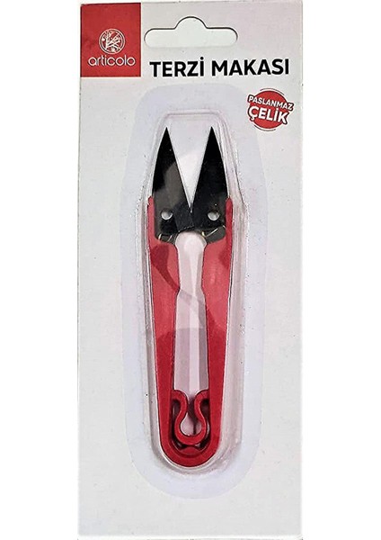 Terzi Makası Dikiş Nakış Uygulama Deniz Balıkçı Yaylı Olta Kesme Mini Makas