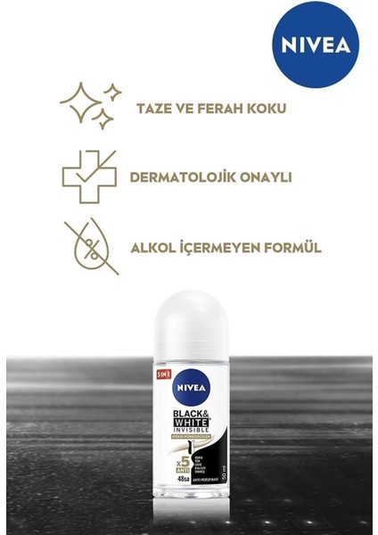 Black&white Invisible Ipeksi Pürüzsüzlük Kadın Roll-On Deodorant 50ML fırsatları