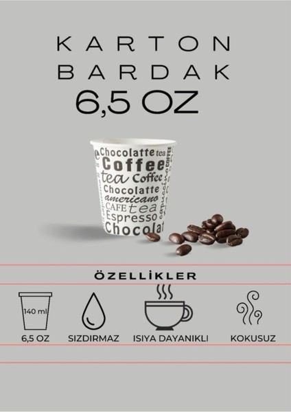 7 Oz Store Karton Bardak 6.5 Oz Adet: 100