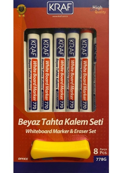 Doldurulabilir Beyaz Tahta Kalemi Seti 8'li Siyah Mavi Kırmızı Yeşil Renk Seçenekleri fiyatları