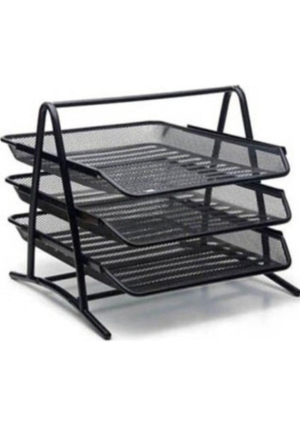 A4 Evrak Rafı Metal Üçlü Perfore 3'lü Set (Kalemlik, Ataşlık) fiyatları