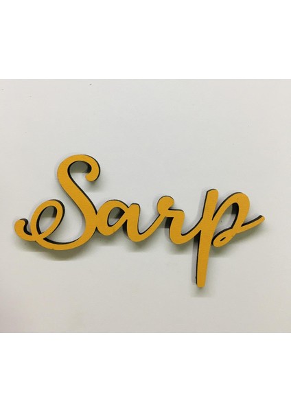 Ahşap Isim Özel Kapı Süsü, Takı Yastığı Isim 15 cm