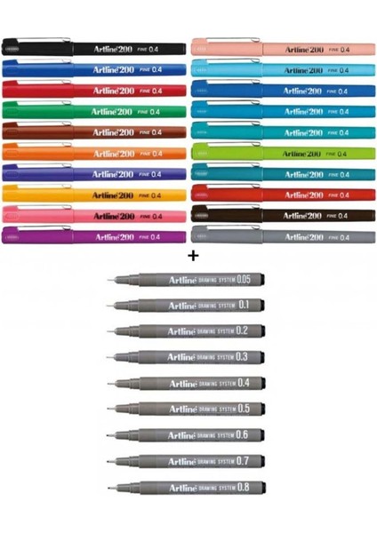Drawing 9'lu 200 Set 20 Renk