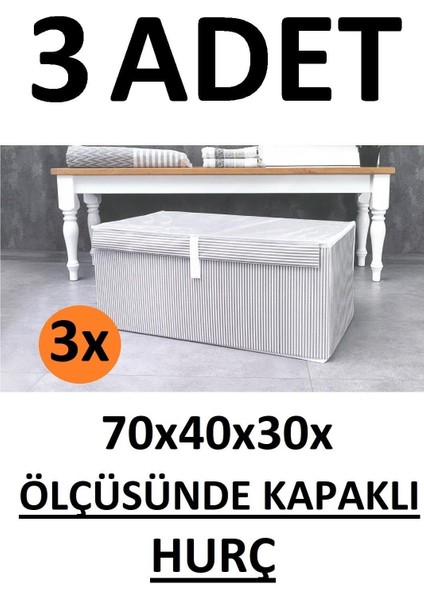 Daglus 3 Adet Kapaklı Kutu Hurç Mega Boy 70*40*30* Çok Amaçlı Kutu Hurç fiyatları