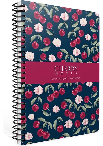 Kiraz Zamanı Spiralli Sert Kapak 17X24 120 Yaprak Çizgili Defter