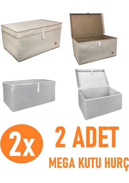 Yegge 2 Adet Sert Kapaklı Kutu Hurç Mega Boy 60 x 40 x 30 x Çok Amaçlı Kutu Hurç Uzun Ömürlü Hurç Kutu Yegge Mega
