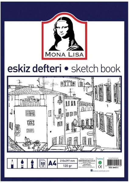 Mona Lisa Eskiz Defteri A4 50YP 120GR BN05-4