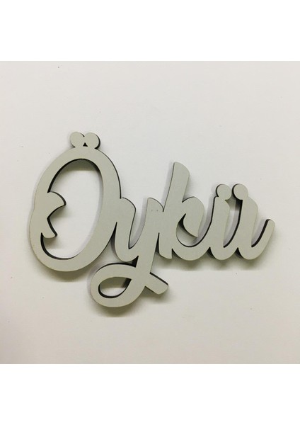Ahşap Isim Özel Kapı Süsü, Takı Yastığı Isim 25 cm