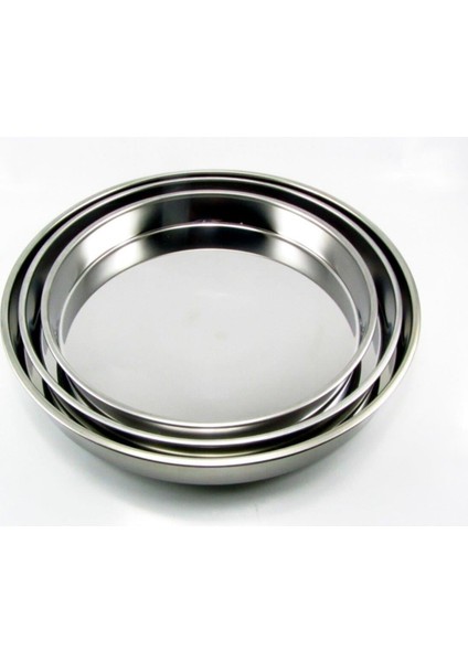 3'Lü Fırın Tepsisi 28 - 31 - 34 cm Boylarında Paslanmaz Çelik