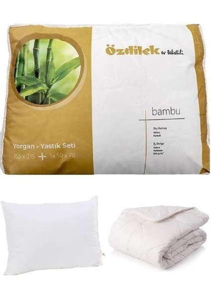 Tek Kişilik Bambu Yorgan Yastık Set