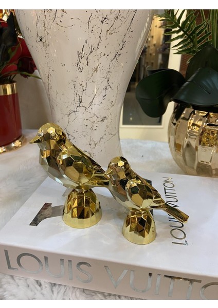 Eoshome Ikili Kuş Biblo Gold