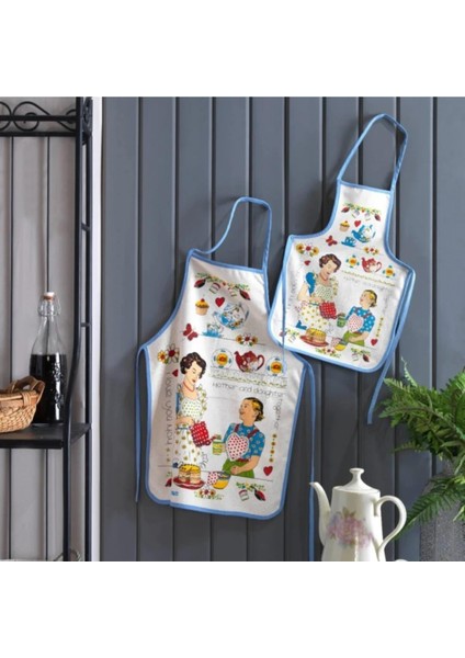 Anneli Kızlı Sıvı Geçirmez Mutfak Önlüğü Seti 2li Anne Çocuk Mutfak Önlük Seti Stk - fiyatları