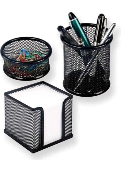 Ofis Seti File Kalemlik Kağıtlık Ataçlık Siyah F x