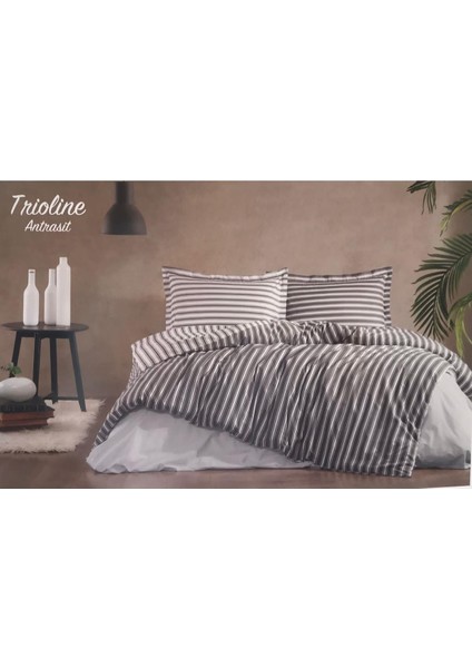Trioline Tek Kişilik Nevresim Takımı Antrasit