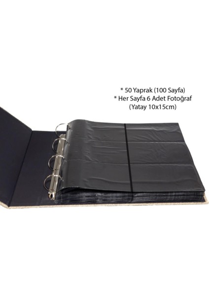 Aledo 10 x 15 cm 600'Lük Klasör Tipi Koton Desenli Lü x Fotoğraf Albümü 16wpp46600 fırsatları