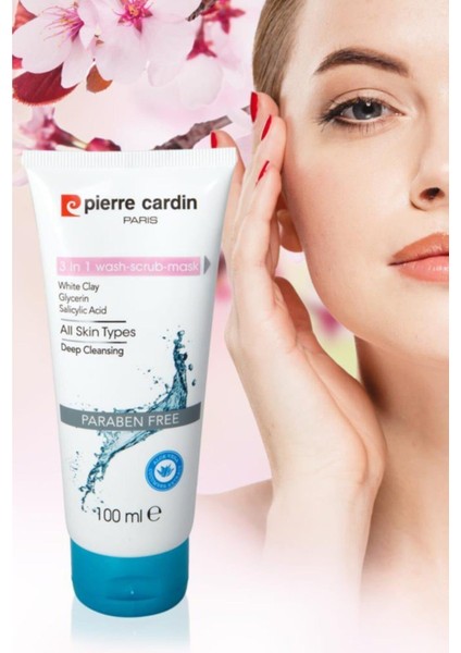 Pierre Cardin 3 In 1 Face Mask 100 ml - 3'ü 1 Arada Yüz Temizleme Peeling Maskesi