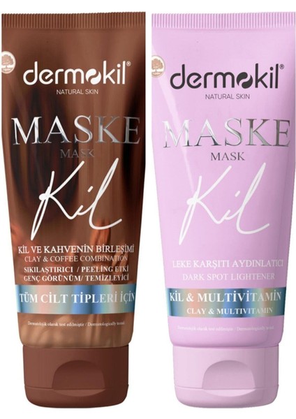 Kahveli Maske 75ML ve Leke Karşıtı ve Aydınlatıcı Maske 75 Ml(Ikili Set)