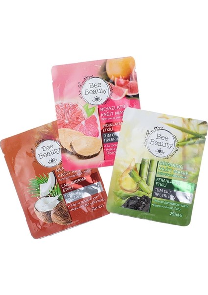 Kağıt Maske 3 Lü 25 ml