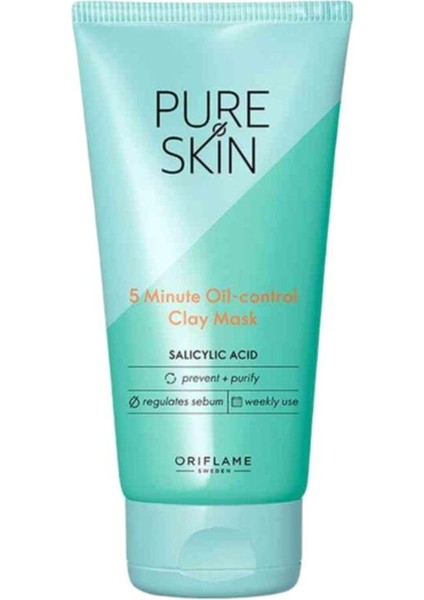 Pure Skin 5 Dakikalık Yağ Kontrol Kil Maskesi