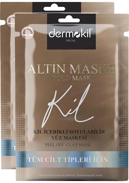 Soyulabilir Gold Yüz Maskesi Tüm Cilt Tipleri Için 15 ml x 2 Adet