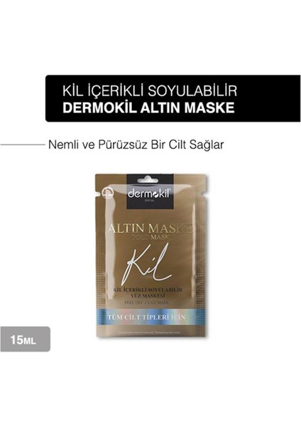Soyulabilir Gold Yüz Maskesi Tüm Cilt Tipleri Için 15 ml x 2 Adet fiyatları