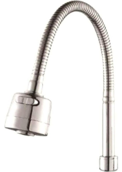 Esnek Boyun Kubar Krom Topaç 50 cm 2 Fonksiyonlu
