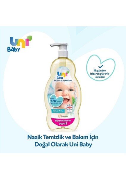 Uni Baby Bebek Şampuanı 900 ml 3'lü