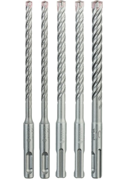 - Sds Plus-5x Serisi Kırıcı Delici Matkap Ucu 5 Parça Set (6,6,8,8,10 x 160 Mm)