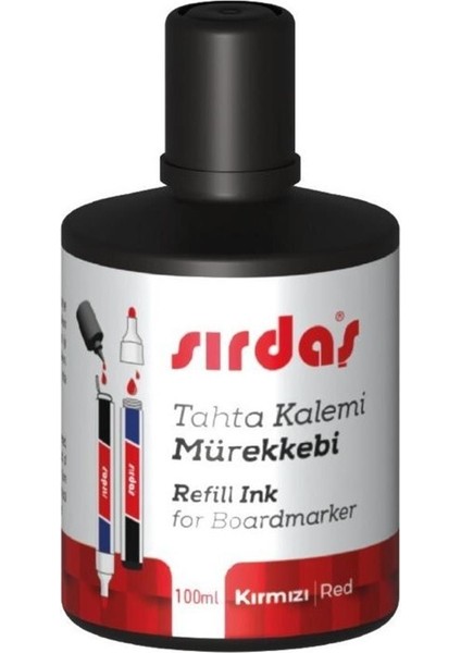 Beyaz Tahta Kalem Mürekkebi 100 Ml. Kırmızı