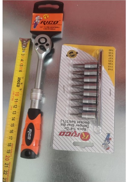 Uzatmalı Cırcır Kolu ve Lokmalı Torx Seti Takımı