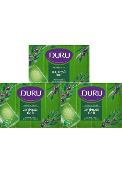 Natural Olive Zeytinyağlı Duş Sabunu 3X600 gr
