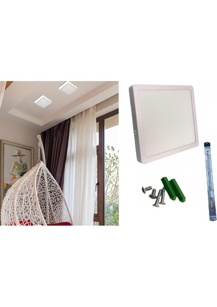 18W Sıva Üstü Kare LED Panel Armatür CT-5234 - Günışığı