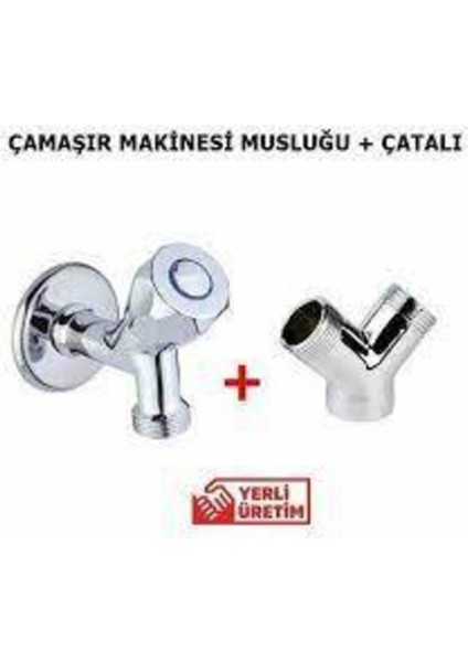 Çamaşır Musluğu + Çamaşır Çatalı +Keten Set