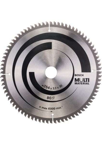 Multimaterial 254*30 mm 80 Diş Daire Testere Bıçağı -