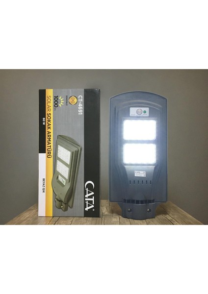 CT-4691 60W Solar Sokak Bahçe Lambası Solar Armatür (MIN-40W - MAX-60W)