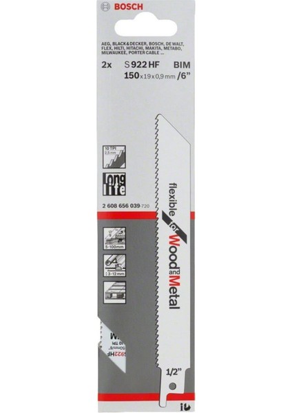 S 922 Hf Flexible For Wood And Metal 2'li